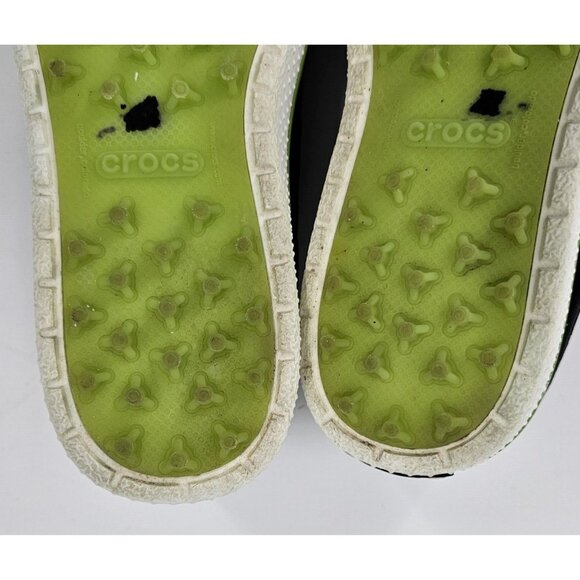 Crocs Men's 11 Hank Haney Black Leather Suede Athletic Spikeless Golf Shoes - Picture 9 of 10